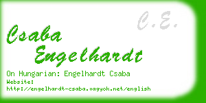 csaba engelhardt business card